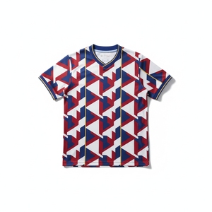 Maillot de football rétro respirant pour l'entraînement des équipes de club, tenue de sport pour hommes, maillot de football personnalisé rétro - Product Image 6