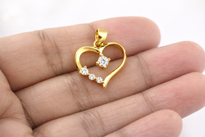 Collar de Plata de Ley 925 con Corazón de Diamante - Joyería Hecha a Mano para Regalo - Product Image 2