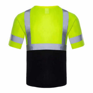 Custom Made ANSI Class 1 High Vis Reflective Safety T-Shirt for Men Short Sleeve Workwear with Customized Logo - Product Image 6