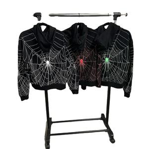 เสื้อมีฮู้ดสำหรับผู้ชายเสื้อแนวสตรีทแบบสวมหัวพิมพ์ลายกรดซักได้สไตล์วินเทจออกแบบได้ตามต้องการมีซิปแฟชั่นสำหรับฤดูหนาว - Product Image 2