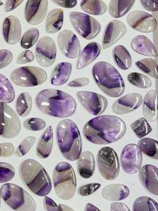 Cabochons d'améthyste naturelle, formes variées, pierres précieuses violettes polies en vrac pour la fabrication de bijoux - Product Image 3
