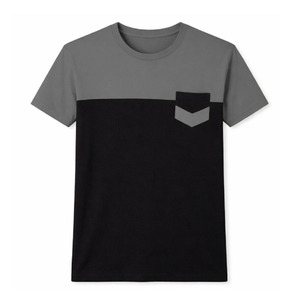 Custom Logo Embroidered Knitted Men's T-Shirts Regular Solid <b>Design</b> Anti-Pilling Loose Fit Polyester/Cotton Custom Logo Printing - Product Image 6