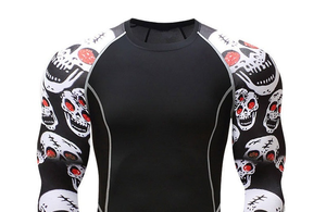 Women's MMA Compression Rash Guard <b>Long</b> Sleeve Fashion Fitness Training Shirt - Product Image 5