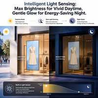 Écran LCD de vitrine haute luminosité 2500 nits lisible en plein soleil, mur vidéo, affichage numérique animé pour magasins de détail et centres commerciaux