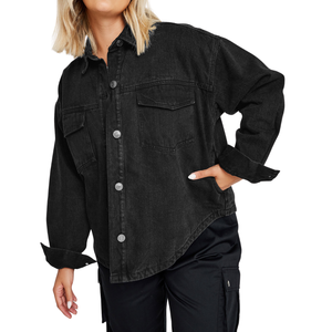 Chaqueta Vaquera de Mezclilla para Mujer, Tallas Grandes, al por Mayor, Tela Personalizable, Muestra Gratuita, la Mejor Calidad - Product Image 6