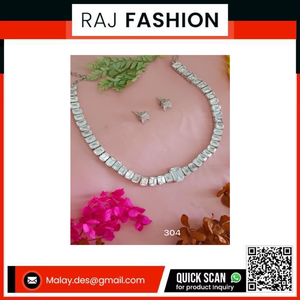 Premium Silver Tennis Necklace Set with Emerald Cut CZ Stones Matching <b>Stud</b> <b>Earrings</b> Luxury Fashion Jewelry - Product Image 2