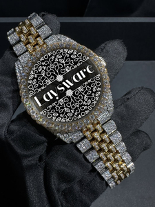 Reloj de Lujo Premium para Hombre con Diamantes Moissanite VVS, Oro de Dos Tonos, Esfera Romana, Estilo Hip Hop - Product Image 2
