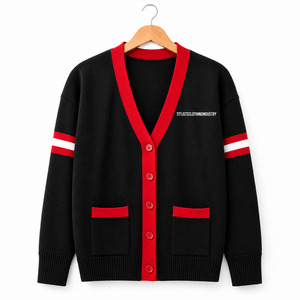 Pulls à col en V B2B pour les sororités/fraternités/écoles/collèges/universités, cardigans tricotés unisexes - Product Image 1
