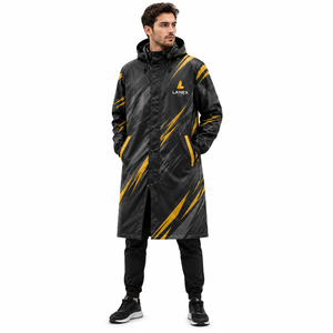 Veste de pluie longue à capuche personnalisée, imperméable, coupe-vent, respirante, pour hommes et femmes, randonnée, pêche, travail, réfléchissante - Product Image 1
