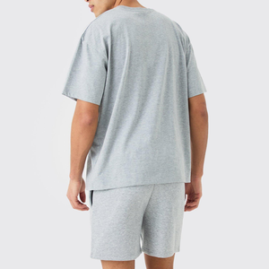 Ensemble décontracté deux pièces respirant pour homme grande taille, chemise et short imprimés en sérigraphie, en polyester et coton - Product Image 2