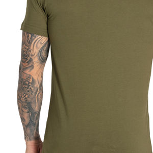 T-shirt imprimé en coton épais de qualité supérieure, col rond, personnalisable avec logo, coupe oversize pour homme - Product Image 3