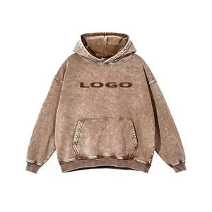 Conjunto de Sudadera con Capucha de Invierno de Alta Calidad, Personalizada, 100% Algodón, con Cierre, Lavado Ácido, Unisex, con Logotipo Bordado y Estampado, Antiarrugas - Product Image 1