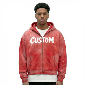 Sudaderas con Capucha para Hombre de 420 g/m², Sudadera Personalizada con Capucha, 100% Algodón, Gruesa, Talla Grande, Lavado Ácido, con Pedrería, Sudaderas de Diseñador - Product Image 6