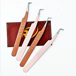 Pinzas para Manicura y Pestañas de Marca Privada, Plateadas, Ecológicas, de Acero Inoxidable con Recubrimiento en Polvo, Sostenibles, Suaves, para Volumen en Abanico - Product Image 3