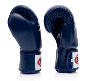 Gants de boxe MMA Fairtex en cuir véritable personnalisés pour l'entraînement et le sparring - Bleu marine - Product Image 3