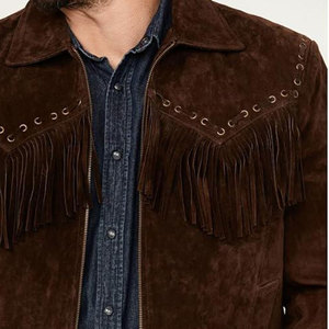 Men's High Quality Slim Fit <b>Suede</b> Leather <b>Jacket</b> High Street Customized Bomber Style Custom Logo Winter Fashion <b>Jackets</b> - Product Image 5
