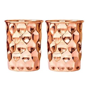 Vaso de Agua de Cobre Puro de Gran Capacidad con Diseño Moderno, Logotipo Personalizable, Pajita y Tapa para Uso en la Cocina - Product Image 1