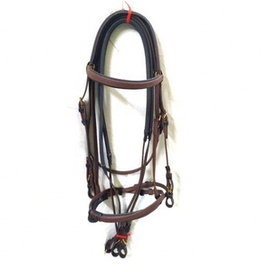 Bride de cheval en cuir pur souple et durable de style occidental de haute qualité avec couture fantaisie Logo personnalisé pour l'équitation et la course - Product Image 1