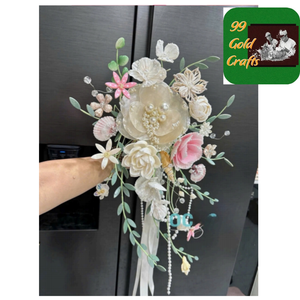Plato Decorativo de Pared Hecho a Mano con Forma de Flor de Concha Natural, Ecológico, Decoración Colgante de Vietnam para el Hogar, Dormitorio, Sala de Estar, Hotel, Resort - Product Image 1