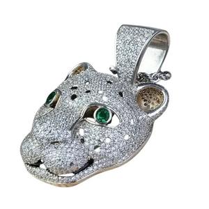 Luxury Hip Hop VVS Moissanite Jewelry Pendant <b>Necklace</b> Custom Bling Bling Iced Animal <b>Solid</b> <b>Silver</b> Plated Diamond Pendant - Product Image 1