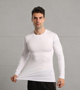 Wholesale Hot Sale Plus Size <b>Compression</b> Set Men New Arrival 2 Piece Long Sleeve Front Training Wear Winter Gym Set - Product Image 2
