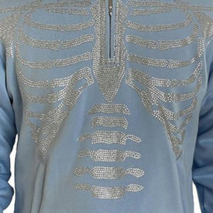 Sweat-shirts personnalisés pour hommes avec strass, en coton mélangé, fabriqués en usine, de haute qualité, en polaire pour l'hiver, vente en gros - Product Image 5