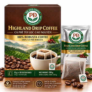 Café Robusta Vietnamita Premium, Cafeinado, Tueste Medio, Amargo, Molido, en Bolsas de Filtro de Inmersión, 15g X 10 Bolsas, OEM, Café de Marca Privada - Product Image 5