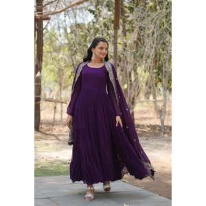 Designer Evening <b>Gown</b> with Dupatta - Product Image 6