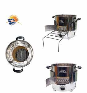 Poêle à bois robuste en fonte durable, cuisinière à biomasse à économie de carburant, poêle extérieur grande capacité - Product Image 5