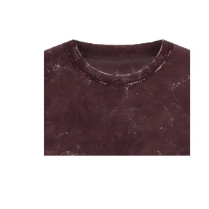 T-shirt à manches courtes brodé col rond pour femme grande taille, 100 % coton biologique, toile respirante, écologique, couleur marron - Product Image 4