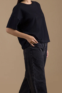 T-shirts surdimensionnés à prix de gros, T-shirts personnalisés à épaules tombantes, T-shirts tendance à col rond, T-shirts à manches courtes OEM pour hommes - Product Image 5