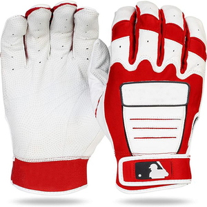 Gants de frappe gris et rouges haut de gamme, best-sellers, en cuir rembourré, fermeture auto-agrippante, unisexes, pour adultes, écologiques - Product Image 3