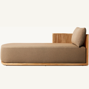 Chaises longues en teck les plus vendues, équipées de mousse souple, style moderne pour bord de piscine ou bord de mer - Product Image 1