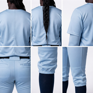 Elegant Polyester Spandex Casual Baseball Uniform For Women's Solid Color Customized Size Baseball Uniform For Women's - Product Image 3