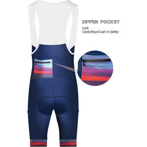 Custom Reversible <b>Cycling</b> Bib <b>Shorts</b> for Men-Outdoor Bike Riding <b>Padded</b> Tights with DRY-FIT Polyester Fabric 160g Digital Print - Product Image 5