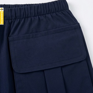 Jupe courte cargo décontractée brodée pour femme SAMAVIA, taille élastique, cordon de serrage, multi-poches, couleur unie, 100% polyester, toutes saisons - Product Image 4