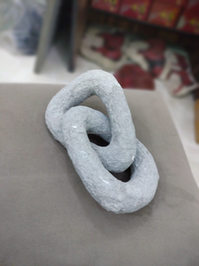 รูปปั้นกระดาษสีชมพูแบบนามธรรมเป็นมิตรต่อสิ่งแวดล้อมทันสมัยตกแต่งด้วยการเชื่อมโยงโซ่สำหรับตกแต่งบ้านบนโต๊ะ - Product Image 5