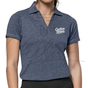 Achetez des polos pour femmes personnalisés de haute qualité, respirants, décontractés, unis, avec impression de logo personnalisé, à bas prix. - Product Image 1