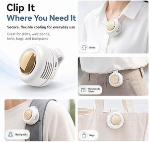 USB Rechargeable Wearable <b>Neck</b> <b>Fan</b> <b>Portable</b> Mini Personal Cooling <b>Fan</b> 3 Speed Low Noise for Outdoor Travel Office - Product Image 6