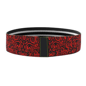 Banda de Resistencia de Tela con Patrón Rojo para Mujer, Banda Antideslizante para Glúteos, Círculo de Cadera, Banda de Ejercicio para Glúteos - Product Image 5
