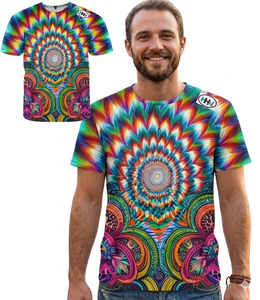 T-shirt personnalisable pour homme, imprimé par sublimation, 100% coton, grande taille, coupe ample, séchage rapide, écologique - Product Image 4