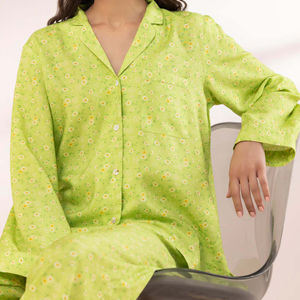 Ensembles de pyjamas pour femmes, 2 pièces, pyjama pour femme, design imprimé, ensemble pantalon à manches longues, vêtements de maison, satin de soie, vêtements de nuit pour femmes - Product Image 4