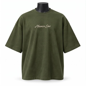 T-shirt blanc uni épais à effet optique, personnalisable par broderie, OEM, pour la mode streetwear masculine, fabrication en gros - Product Image 4