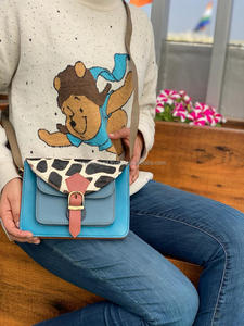 Nouveaux cheveux sur imprimé Animal en cuir recyclé femmes sac à bandoulière véritable fait à la main couleur trapue en cuir véritable Offre Spéciale sac à main sac à bandoulière - Product Image 3