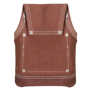 Brown Leather <b>Tool</b> <b>Roll</b> With Multiple Pockets Hammer Holder Screwdriver Wrench Pliers Tape Measure Cell Phone Storage Waist <b>Bag</b> - Product Image 3