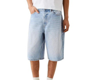 Pantalones Cortos de Mezclilla Personalizados para Hombre, Pantalones Cortos de Jean de Algodón Premium, Ropa Casual de Verano, Fabricante de Marca Privada OEM ODM - Product Image 1