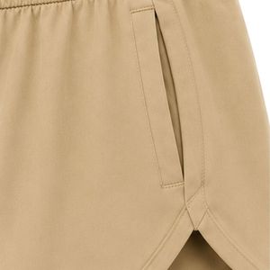 Shorts de sport beiges pour femmes, taille élastique avec cordon de serrage, pour la course, la gym, l'entraînement, décontractés, séchage rapide, vêtements de sport, fournisseur OEM personnalisé - Product Image 5
