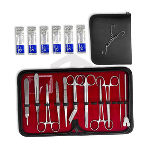 Kit de laparotomie chirurgicale pour étudiants, 18 pièces, pour la pratique de la suture, ensemble d'aide à l'apprentissage pour laboratoire d'anatomie scolaire - Product Image 3