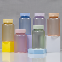 Bouteille en plastique givrée pour bonbons, pilules, capsules, contenants OEM, emballage de suppléments givrés, fabrication directe