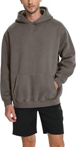 Leidowei Men's Hoodies Casual Pullover Hooded Sweatshirt Long Sleeve Quarter Zip Hoody Tops With Kangaroo Pocket - Product Image 3